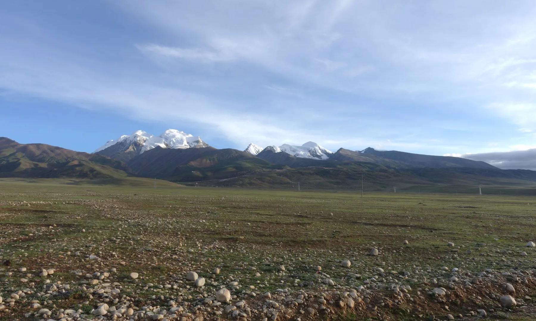 青藏线第一次停下来休息和拍照