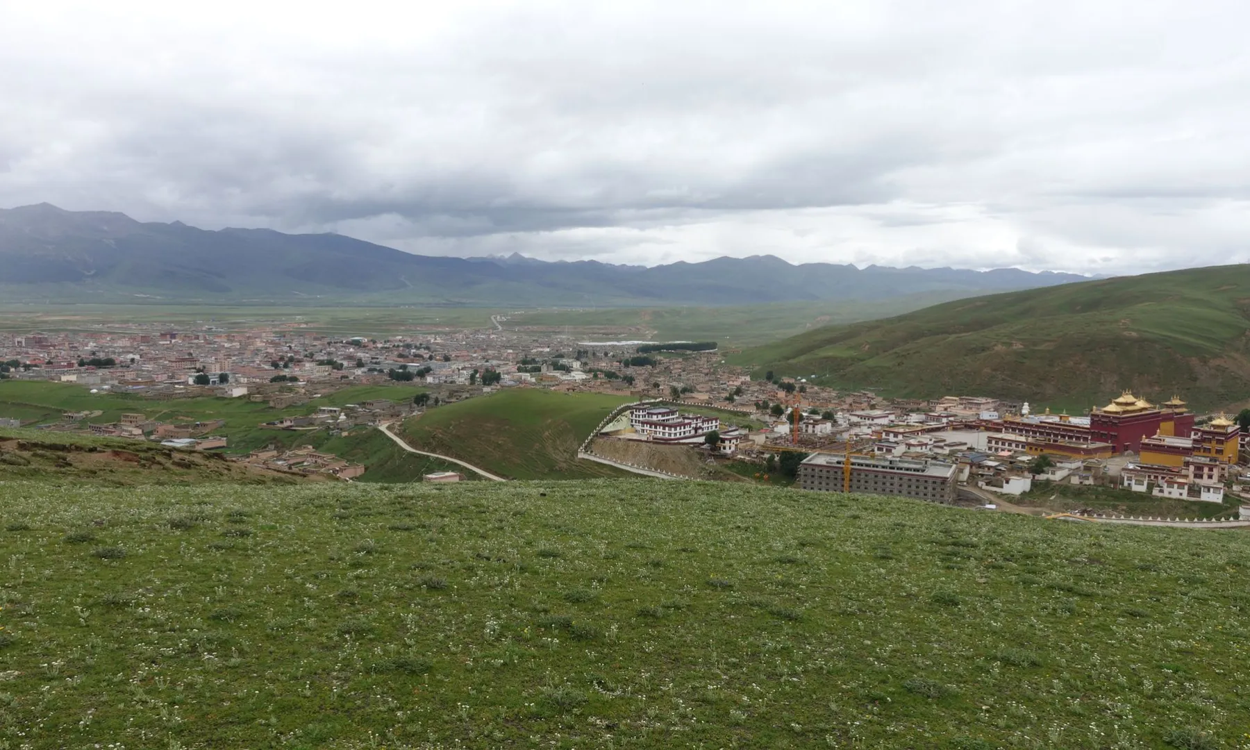 理塘寺后看理塘县