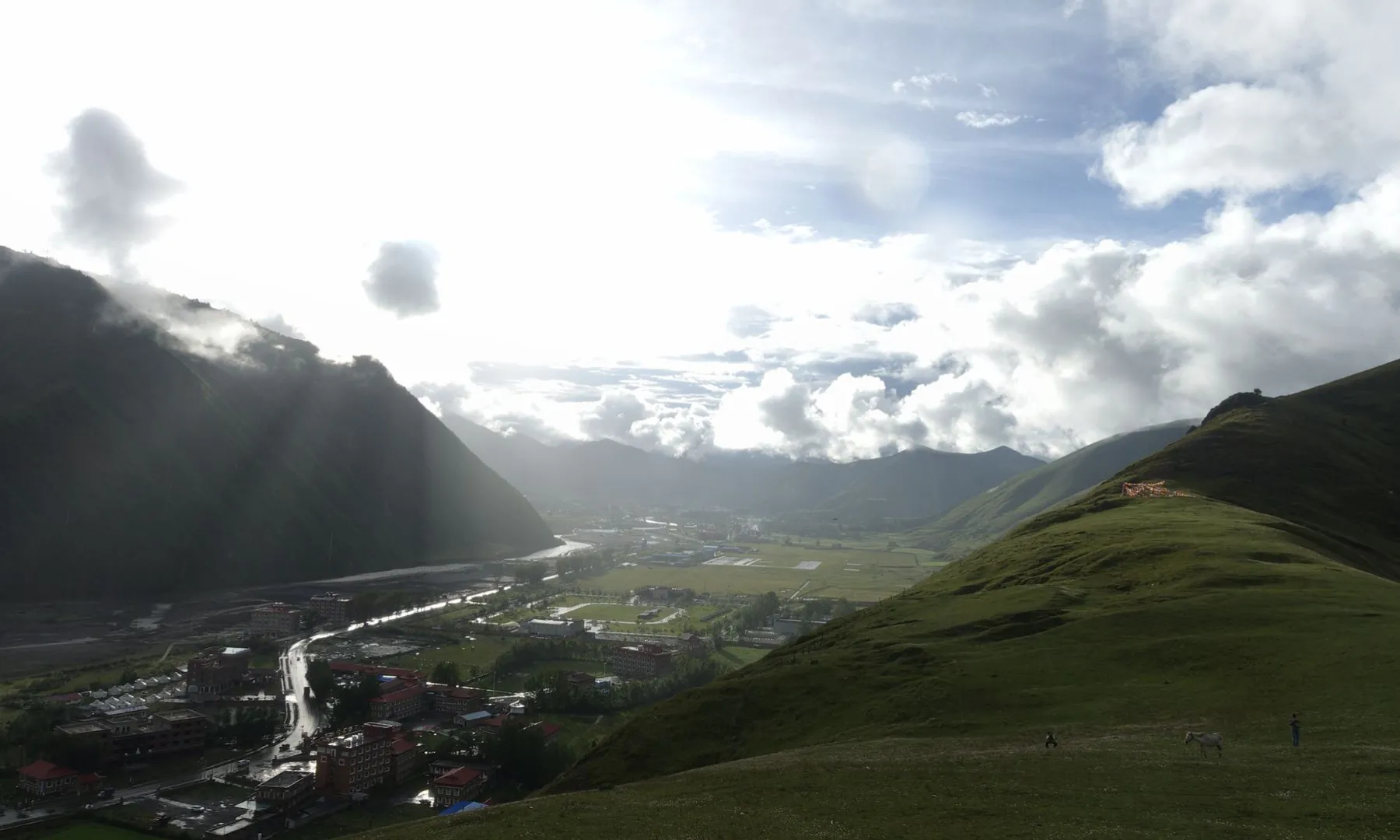 新都桥西边的太阳