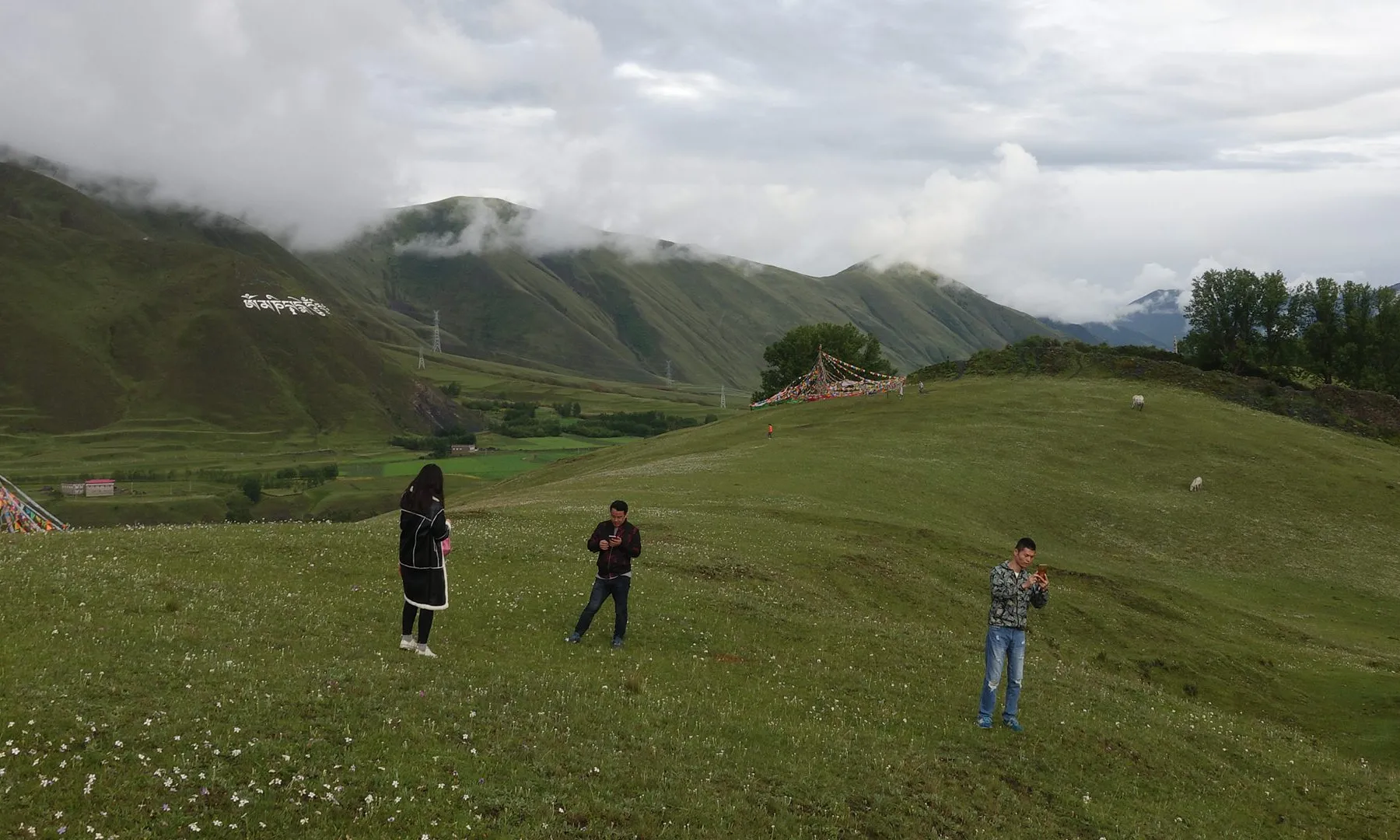 新都桥一起吃饭的三位旅友