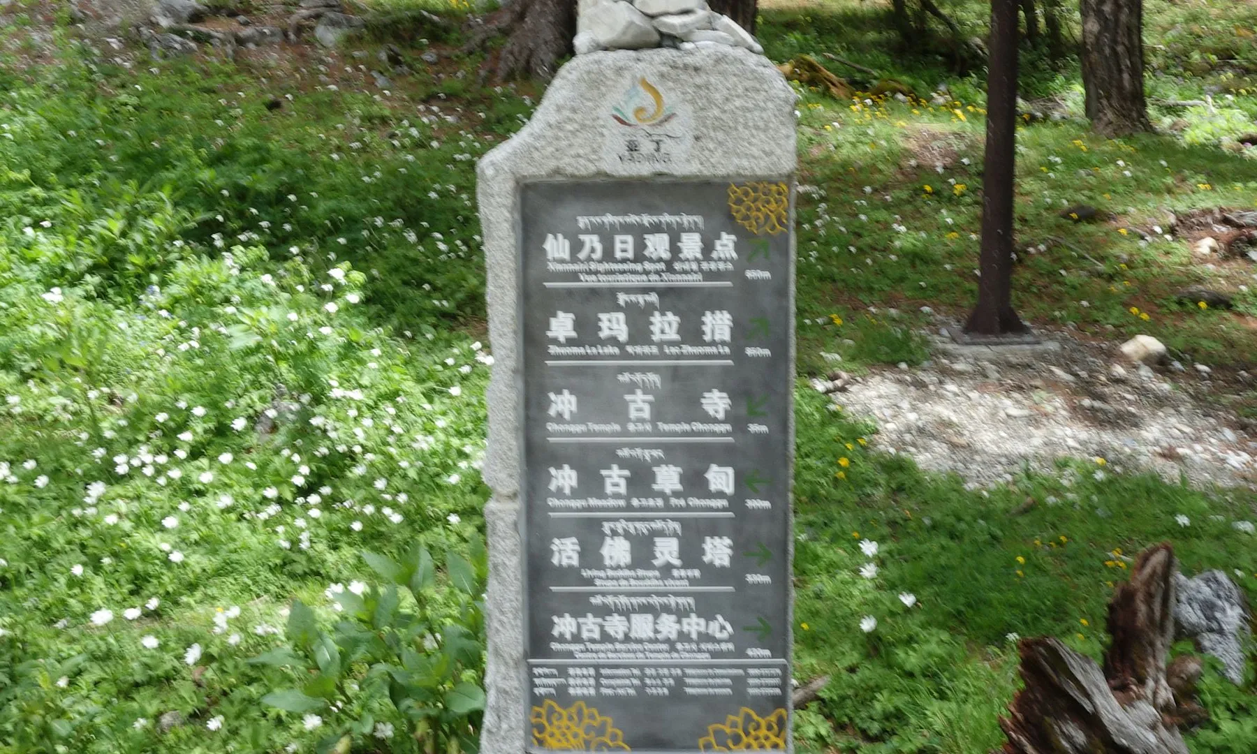 路线提醒石碑